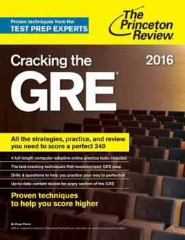 Paperback Cracking the GRE with 4 Practice Tests Book