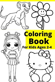 Paperback Coloring Book For Kids Ages 2-4 [Large Print] Book