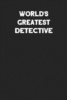 Paperback World's Greatest Detective: Blank Lined Career Notebook Journal Book