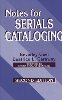 Hardcover Notes for Serials Cataloging Book