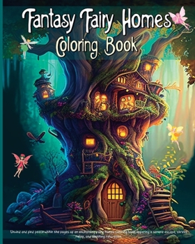 Paperback Fantasy Fairy Homes Coloring Book: An Adult Coloring Book for Stress Relief & Relaxation Anxiety Free Images Book