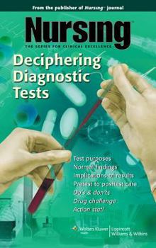 Paperback Deciphering Diagnostic Tests (Nursing Journal Series) Book