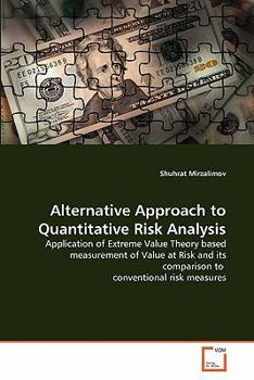 Paperback Alternative Approach to Quantitative Risk Analysis Book