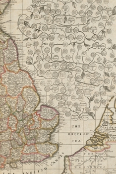 1687 Map of England, Scotland, and Ireland : A Poetose Notebook / Journal / Diary (50 Pages/25 Sheets)