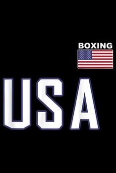 Paperback USA: USA Flag Boxing Pocket Boxer Training Equipment Journal/Notebook Blank Lined Ruled 6x9 100 Pages Book