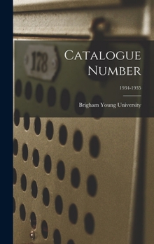 Hardcover Catalogue Number; 1934-1935 Book