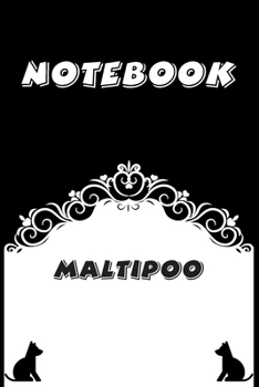 Maltipoo Notebook : Black and White notebook , Decorative Journal for Maltipoo Lover: Notebook /Journal Gift,Black and White,100 pages, 6x9, Soft cover, Mate Finish