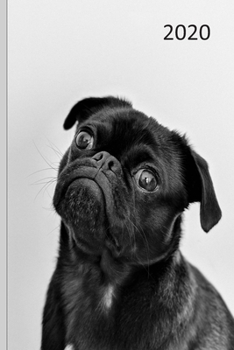 Paperback 2020: Dog Diary, Planner, Agenda - Week Per View - Gift for Dog Lover - PUG PUPPY Book