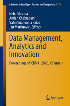 Paperback Data Management, Analytics and Innovation: Proceedings of Icdmai 2020, Volume 1 Book