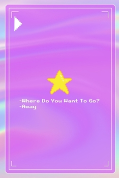 Where Do You Want To Go? Away: All Purpose 6x9 Blank Lined Notebook Journal Way Better Than A Card Trendy Unique Gift Pink Texture 8bit