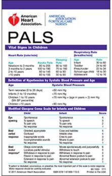 Cards Pediatric Advanced Life Support (Pals) Pocket Reference Card Book