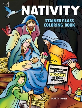 Paperback Nativity Stained Glass Coloring Book