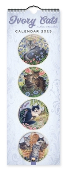 Calendar Ivory Cats Slim Calendar 2025 (Art Calendar) Book