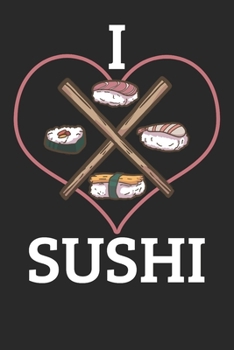 Paperback Notebook: Sushi 6x9 Dot Grid 120 Pages Book