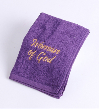 Pastor Towel Woman of God Purple Cotton