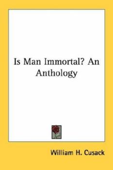 Paperback Is Man Immortal? An Anthology Book