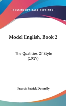 Hardcover Model English, Book 2: The Qualities Of Style (1919) Book