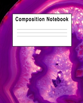 Paperback Composition Notebook: Agate Purple Rock Stone Book