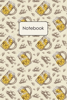 Notebook : Beer Mug Pattern Blank Lined Journal to Write in for Notes, Diary, to Do Lists, Notepad - Beer Lovers and Beer Drinker Gifts for Friend Men and Women