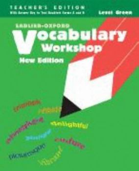 Paperback Vocabulary Workshop, Level Green, Teacher's Edition Book