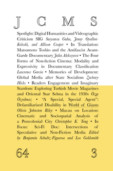 Paperback Journal of Cinema and Media Studies, Vol. 64, No. 3 Book