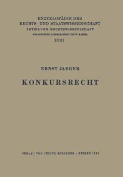 Paperback Konkursrecht [German] Book