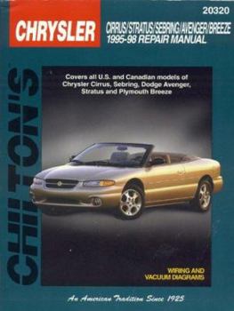 Paperback Chrysler Cirrus, Stratus, Sebring, Avenger, and Breeze, 1995-98 Book