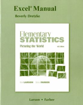 Paperback Excel Manual for Elementary Statistics: Picturing the World Book