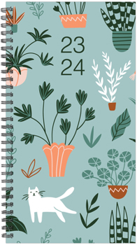 Spiral-bound Houseplants 2023-24 Academic 3.5 X 6.5 Small Spiral Softcover Planner Book