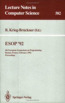 Paperback ESOP '92: 4th European Symposium on Programming, Rennes, France, February 26-28, 1992. Proceedings Book