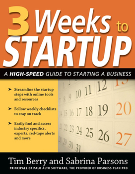 Paperback 3 Weeks to Startup: A High Speed Guide to Starting a Business Book