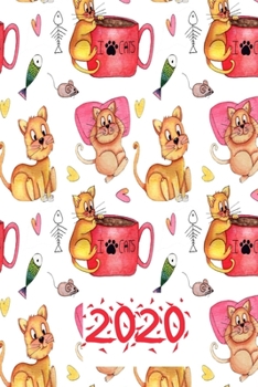2020: Cat Diary, Planner, Organiser  - Week Per View - Gift for Cat Lover