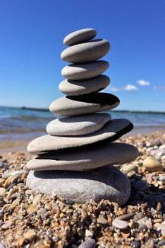 Paperback Journal: Stacked Stones Rocks On Beach 6 x 9 Unlined Blank Empty Numbered 200 Pages Book