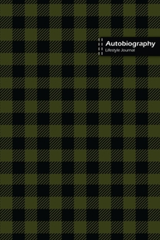 Paperback Autobiography Lifestyle Journal, Blank Write-in Notebook, Dotted Lines, Wide Ruled, Size (A5) 6 x 9 In (Green II) Book