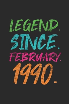 Legend Since February 1990: Happy Birthday Gift Idea for Boys And Girls - Graph Paper Notebook / Journal (6" X 9" - 5 Squares per inch - 120 Pages)