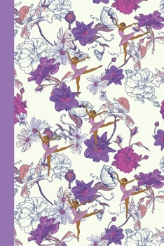 Paperback Journal: Flower Dancers (Purple) 6x9 - GRAPH JOURNAL - Journal with graph paper pages, square grid pattern Book