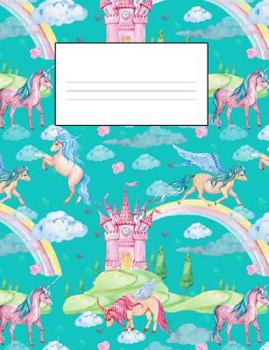 Unicorn Composition Notebook : 7. 4 by 9. 7 College Ruled 140 Pages (70 Sheets) Design #2