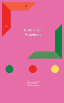 Paperback Graph 5x5 Notebook - Pink cover - 124 pages -5x8 Inches Book
