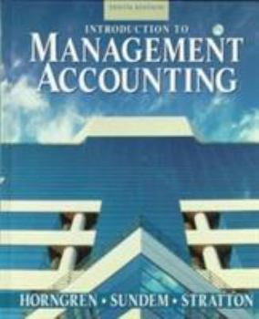 Hardcover Introduction to Management Accounting Book