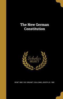 Hardcover The New German Constitution Book