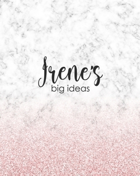 Paperback Irene's Big Ideas: Personalized Notebook - 8x10 Lined Women's Journal Book