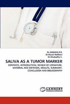 Paperback Saliva as a Tumor Marker Book