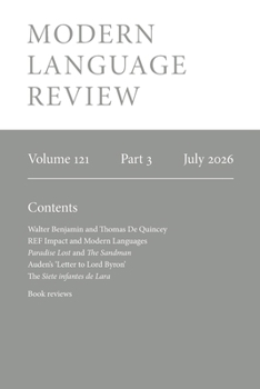 Modern Language Review (121.3) July 2026