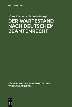 Hardcover Der Wartestand nach deutschem Beamtenrecht [German] Book