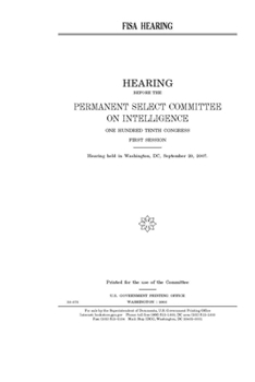 Paperback FISA hearing Book