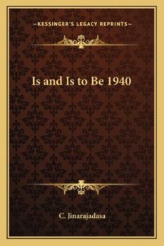 Paperback Is and Is to Be 1940 Book
