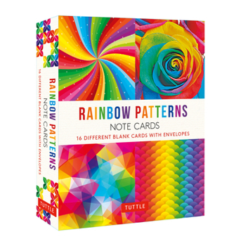 Misc. Rainbow Patterns, 16 Note Cards: 16 Different Blank Cards with 17 Patterned Envelopes in a Keepsake Box! Book