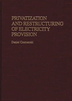 Privatization and Restructuring of Electricity Provision (Privatizing Government: An Interdisciplinary)