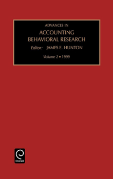 Hardcover Advances in Accounting Behavioral Research Book