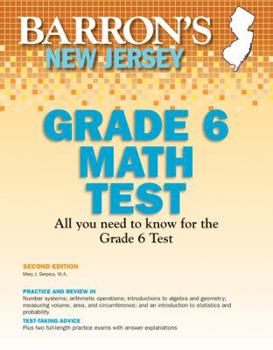 Paperback Barron's New Jersey Ask 6 Math Test Book